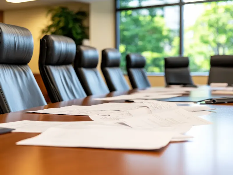 chairs around a table for a meeting