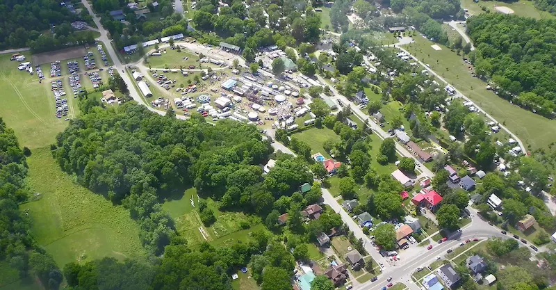 aerial view of lower beverly lake