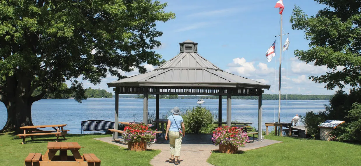 pavilion on a lake