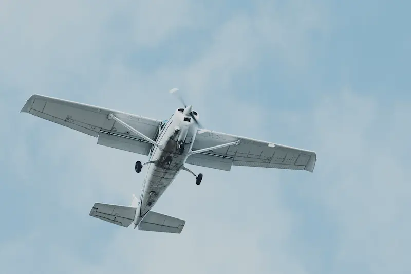 cessna in the air