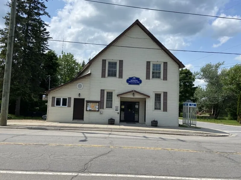 exterior view of newboro community hall