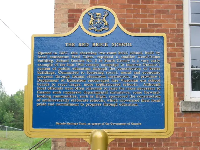 The Red Brick School Plaque