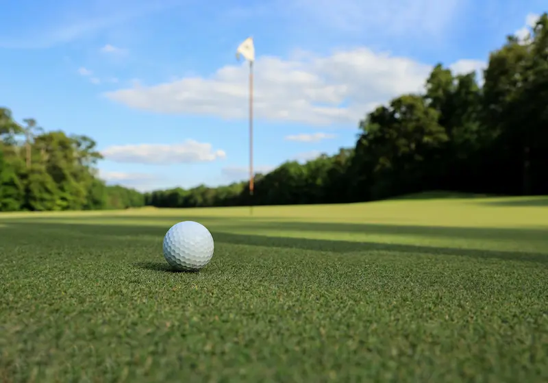 golf ball on a green