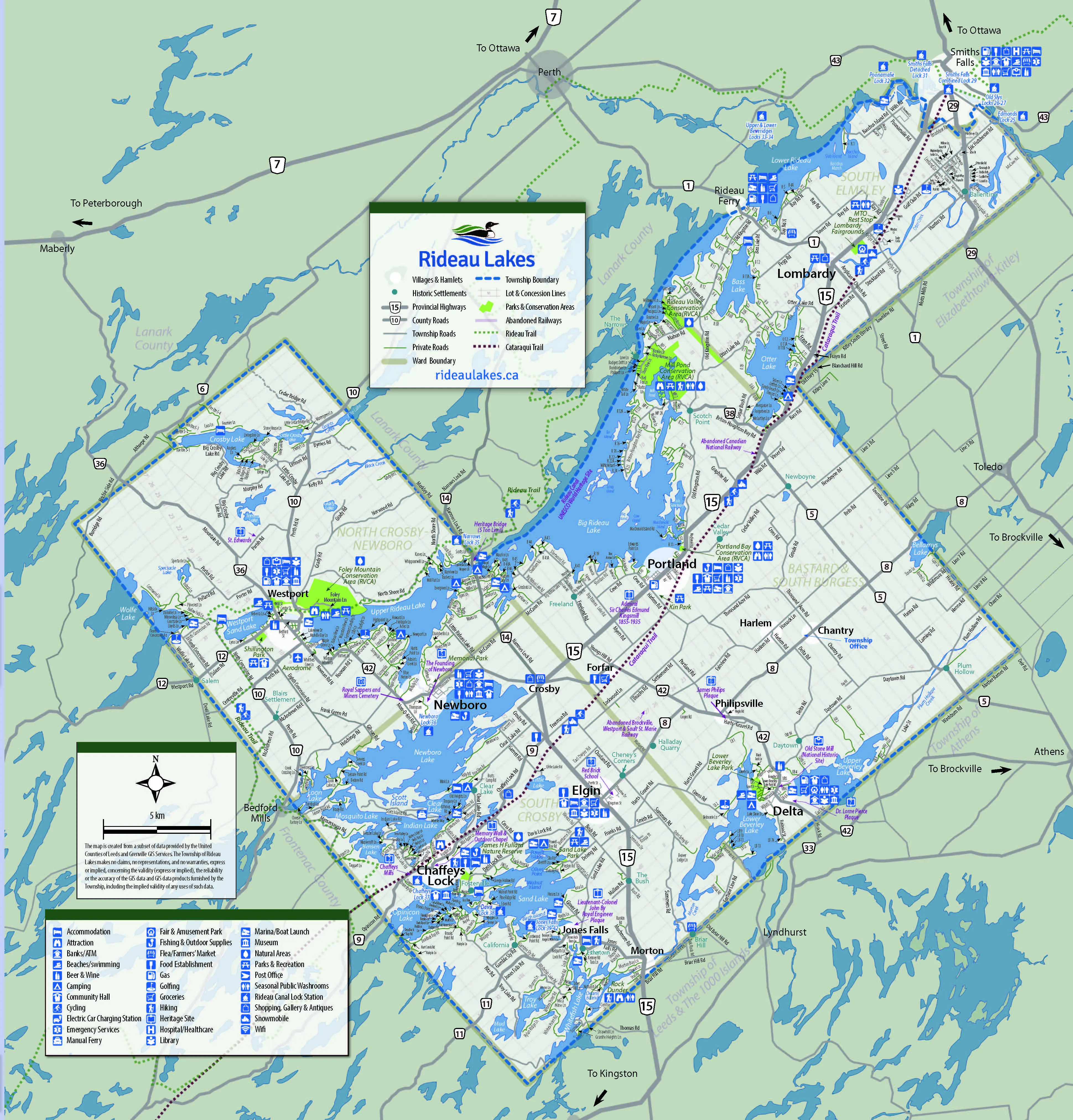 map of rideau lakes township